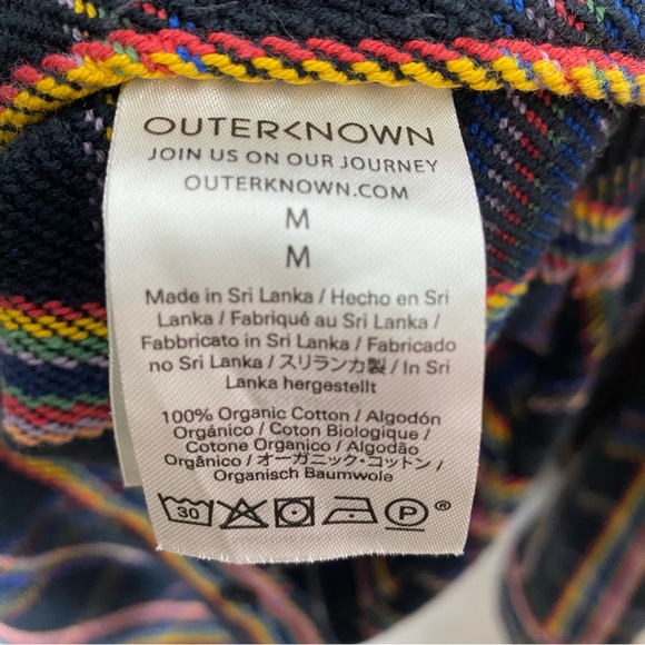 Outerknown Blanket Shirt True Black Rainbow Plaid - Picture 5 of 7